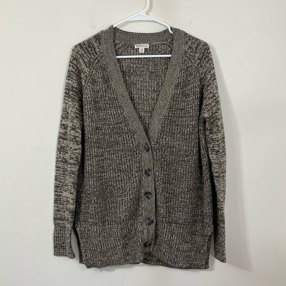 Merona Sweaters - Merona Button Down Chunky Brown Gray Sweater